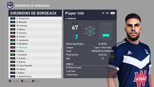 Abdeljalil Medioub Face For eFootball PES 2021