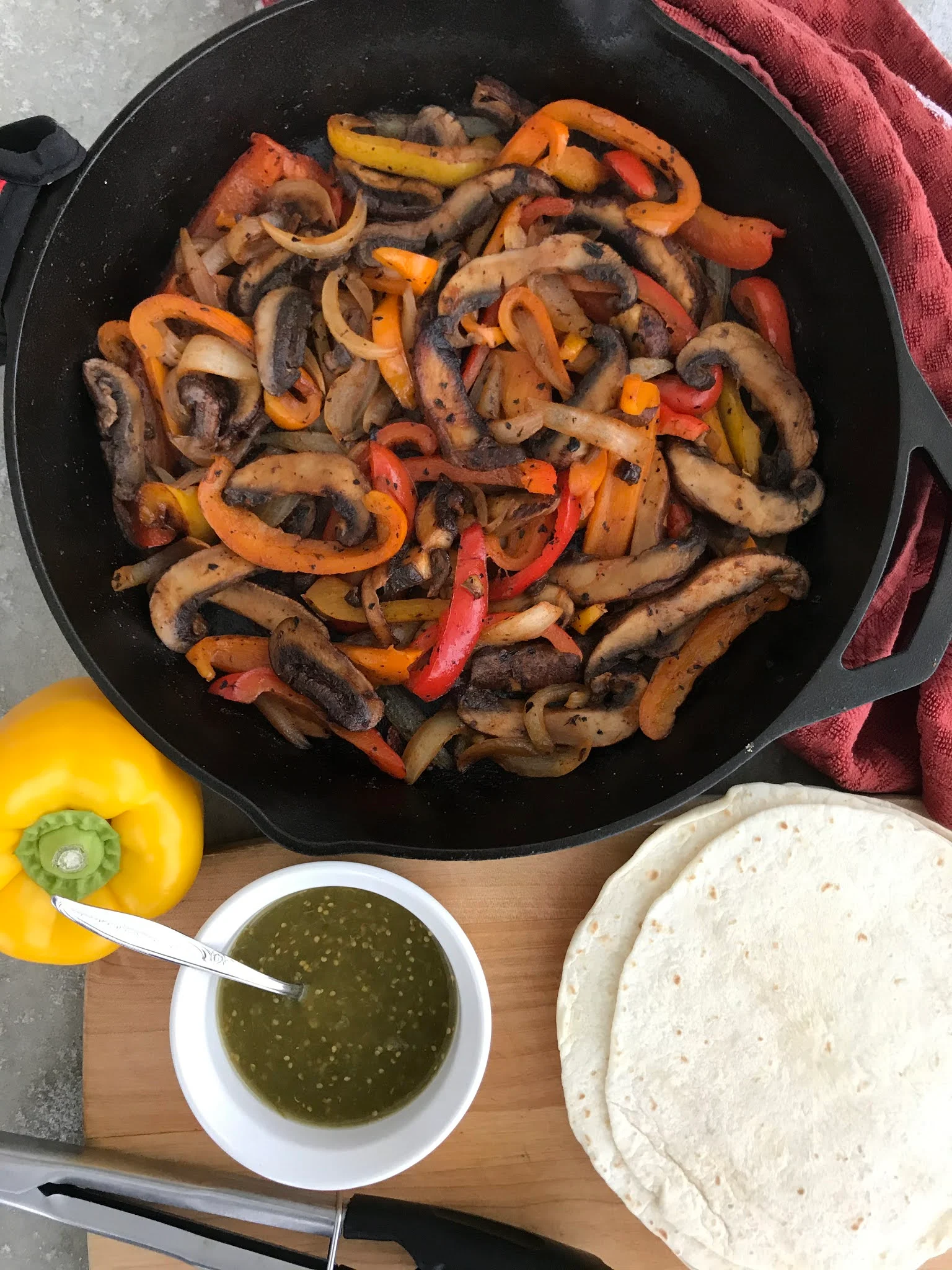 Skillet Portabello Mushroom Fajitas