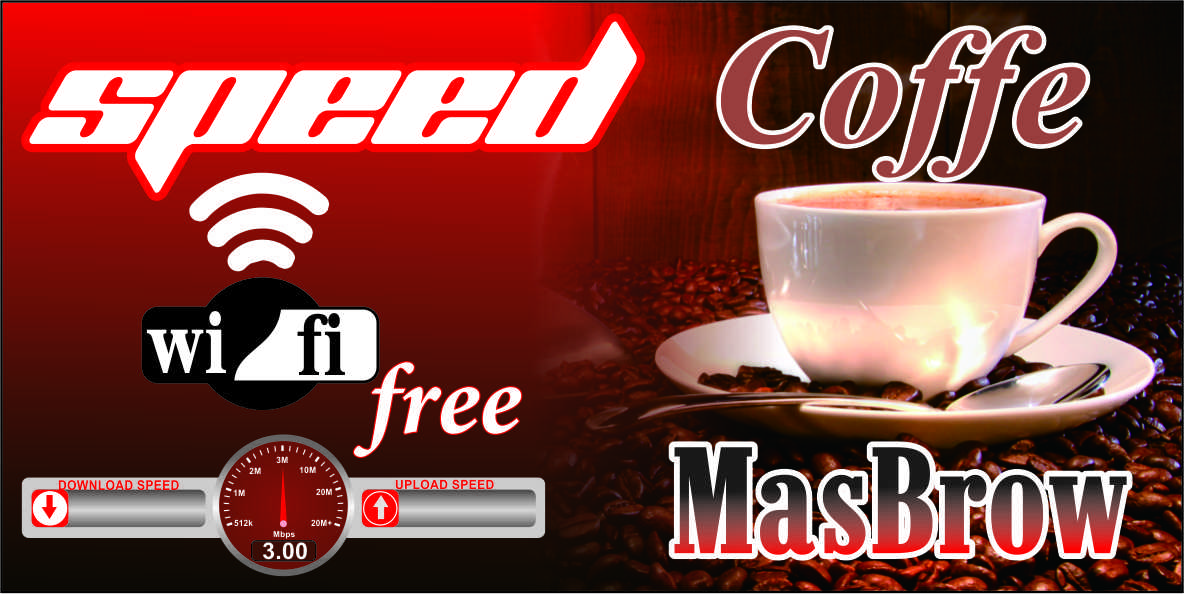 SAMPLE DESAIN  BANNER WARKOP  FREE WIFI My Collection