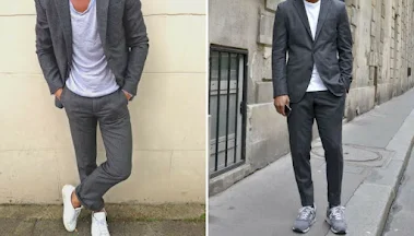 Look de terno cinza com tênis branco: o novo hit da moda masculina