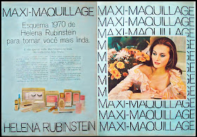 propaganda cosméticos Helena Rubinstein - 1970; reclames anos 70; os anos 70;