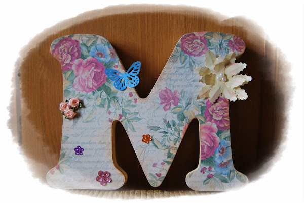 LETRAS  ADORNADAS CON DECOUPAGE