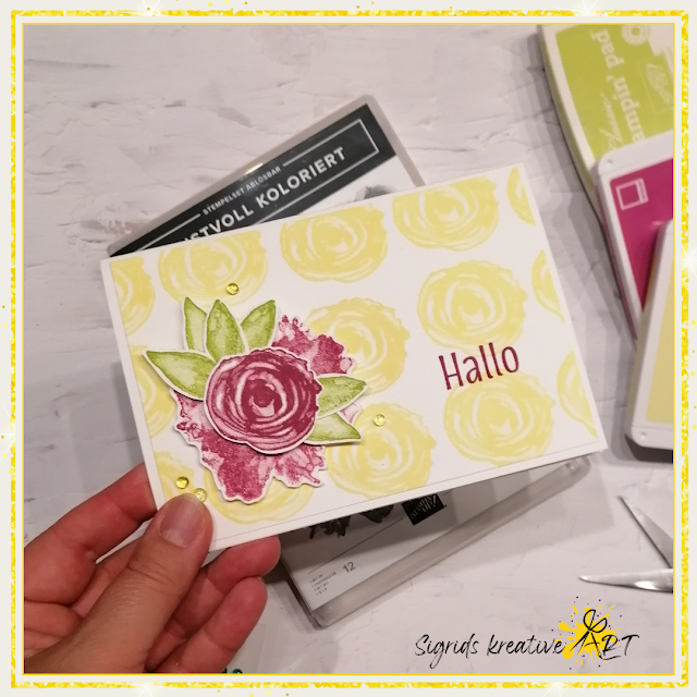 stampin up - handmade cards - karten basteln - kunstvoll koloriert