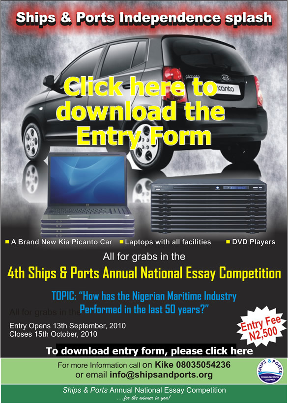 4th Ships & Ports Annual National (Nigeria) Essay Contest: Win a Brand New Picanto Car