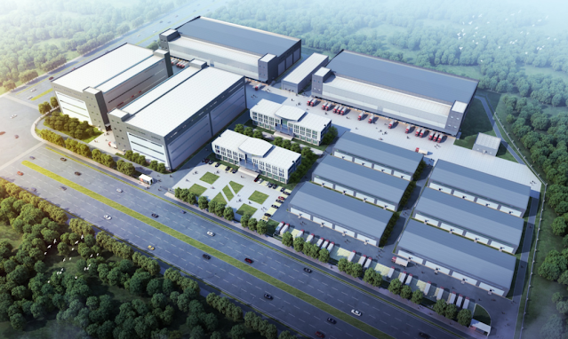 Rendering of Zhaoqing Tianqing Agricultural Products Cold Chain Logistics Industrial Park Project. Issued by Zhaoqing New Area,