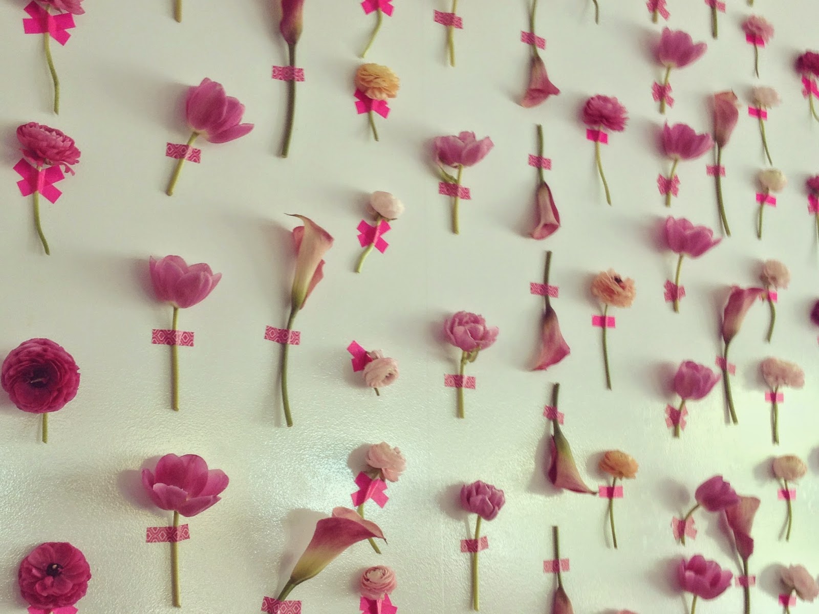 Fresh Flower Washi Tape Wall