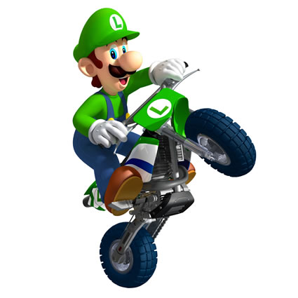 Luigi on dirt bike