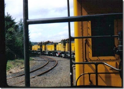 Riding the Weyerhaeuser Woods Railroad (WTCX) at Headquarters, Washington on May 17, 2005