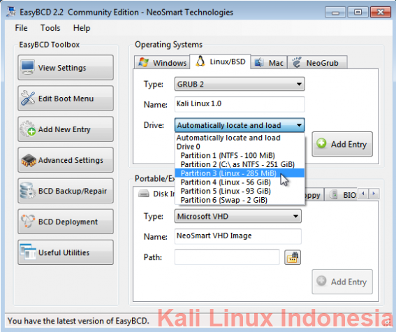 Cara Dual Boot Kali Linux dan Windows 