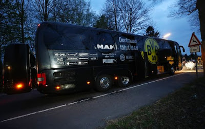 The Borussia Dortmund team bus