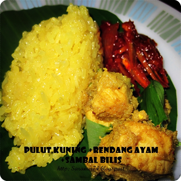 Saranur74 blogsport.com: pulut kuning + rendang ayam