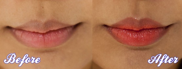 Etude House Jelly Lips Talk Before and After