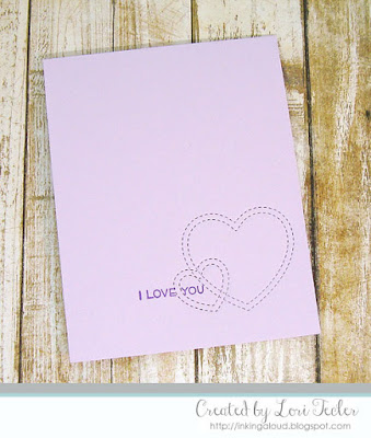 One Layer I Love You card-designed by Lori Tecler/Inking Aloud-stamps and dies from Lawn Fawn