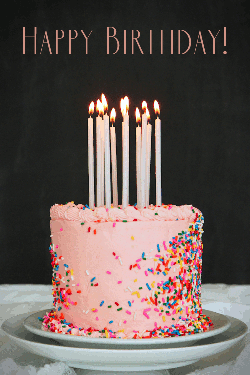 animasi kue ulang tahun bergerak Lucu dan romantis (gambar foto GIF