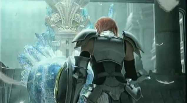 Final Fantasy XIII-2 Announcement Screenshots Lightning kneeling