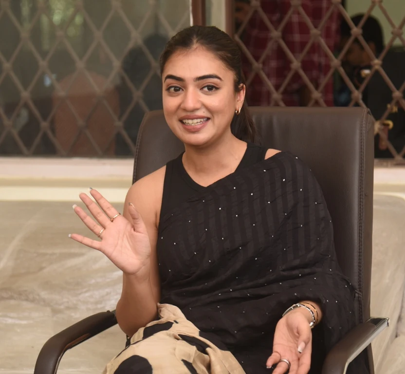 Nazriya Nazim Saree Stills at Ante Sundaraniki Movie Interview