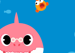 Baby Shark: Fondo para Fiestas para Imprimir Gratis.