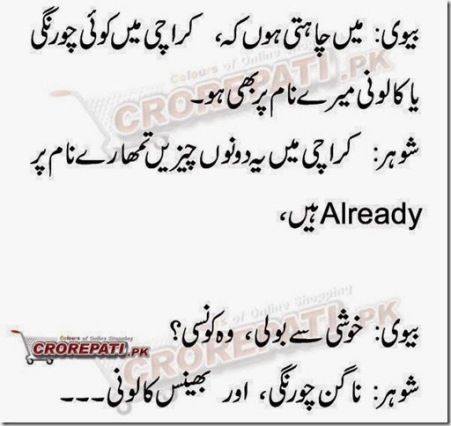 Husband and wife urdu jokes 2016