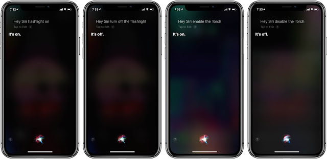 New in iOS 12: Siri can turn on the flashlight