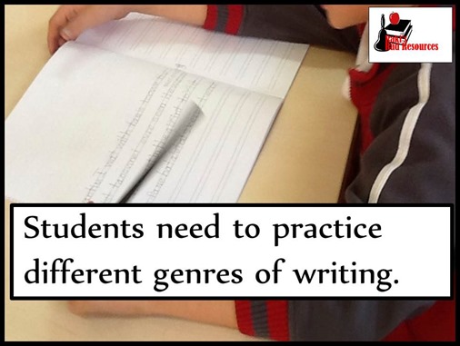 students need to practice different genres of writing - blog post with instructional ideas from Raki's Rad Resources.