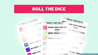 roll the dice printable games for grad parties