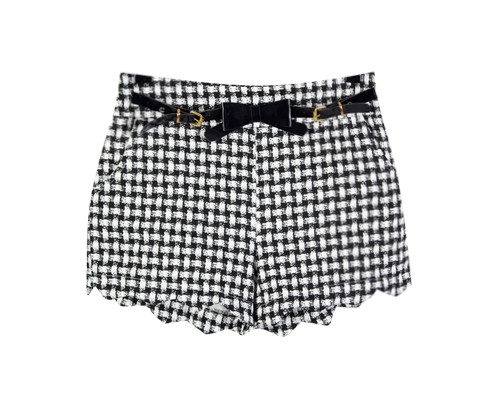 Woven Print Ribbon Shorts