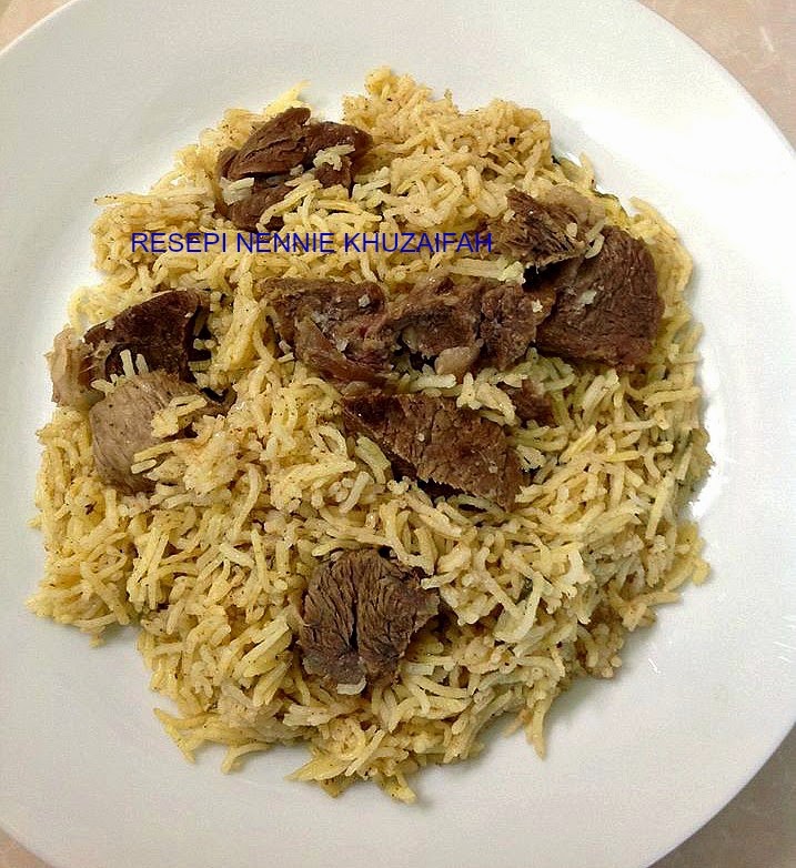 RESEPI NENNIE KHUZAIFAH: Nasi arab daging