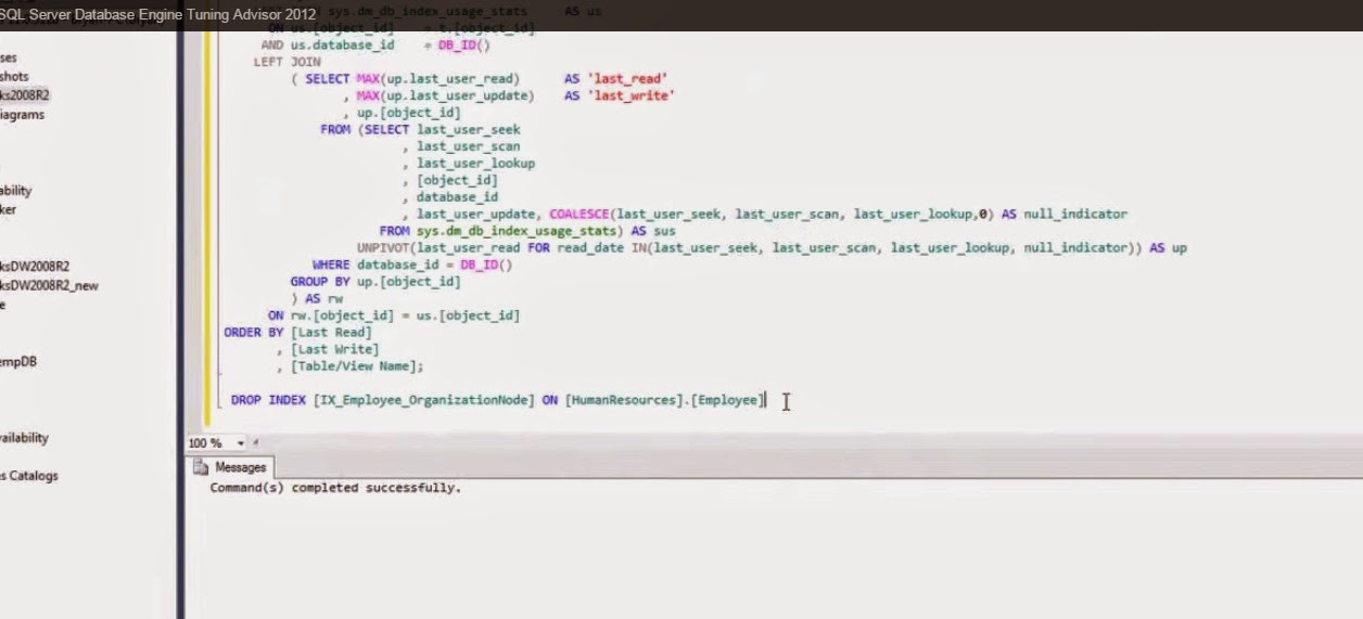 Database Engine Tuning Advisor 