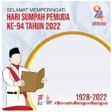 background twibbon hari sumpah pemuda 2022 ke 94