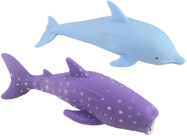 Ocean Themed Sensory Resources for Kids: Sand Filled Dolphin & Shark Fidgets