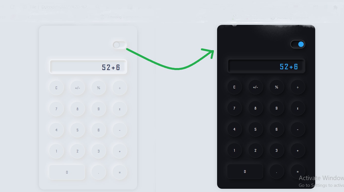 Neumorphism Calculator UI Design using HTML and JavaScript