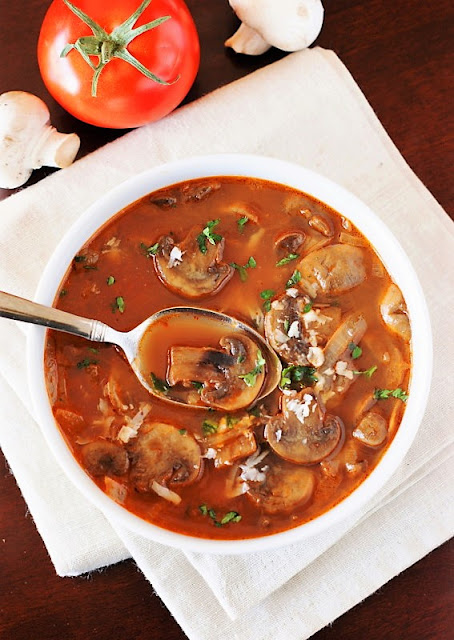 Hearty Homemade Tomato-Mushroom Soup image