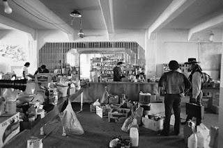 Sala de provisiones durante la ocupación india de Alcatraz