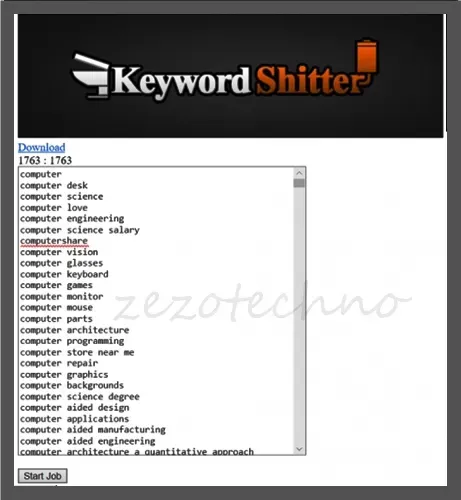 Keyword Shitter هو أفضل مولد مجاني لقائمة الكلمات الرئيسية