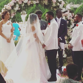 Tinsel stars Linda Ejiofor and Ibrahim Suleiman white wedding photos