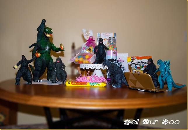 Godzilla Easter Party with background blur (BFZ)
