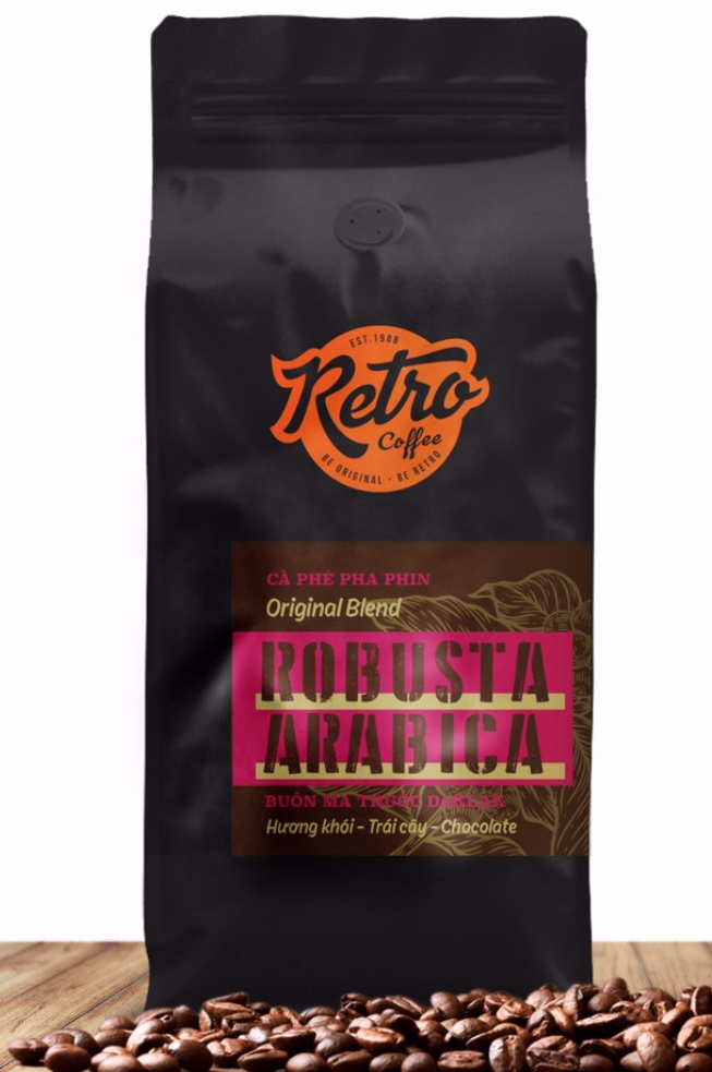 Roasted coffee beans ROBUSTA ARABICA