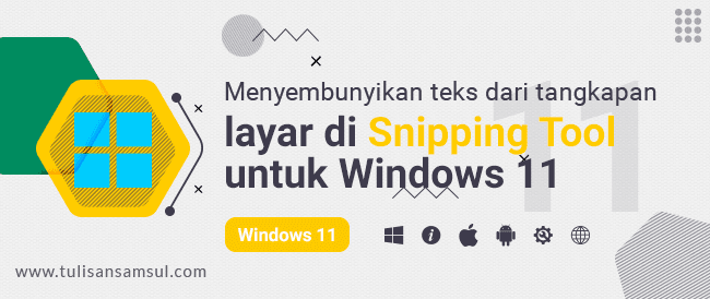 Bagaimana menyembunyikan teks dari tangkapan layar di Snipping Tool untuk Windows 11?