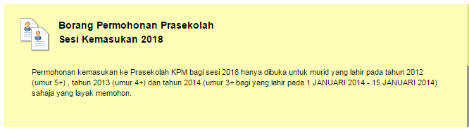 INFO Pendaftaran Prasekolah 2018 | ANGGAP MUSTAHAK ...