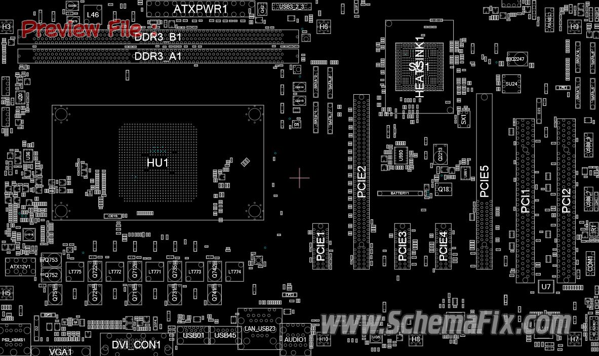 ASRock FM2A85X Pro Rev 1.01 Schematic Boardview