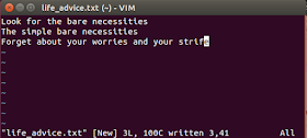 Vim file written