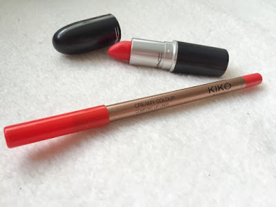 Mac's Lady Danger and Kiko lip liner