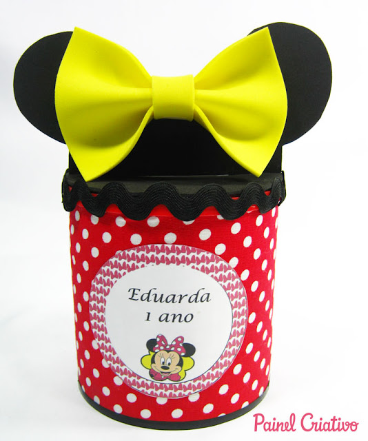 lembrancinha festa da minnie com reciclagem de latinha