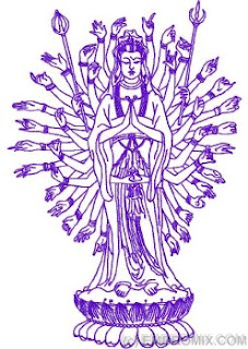 Unusual embroidery designs: Buddha Avalokitesvara machine ...