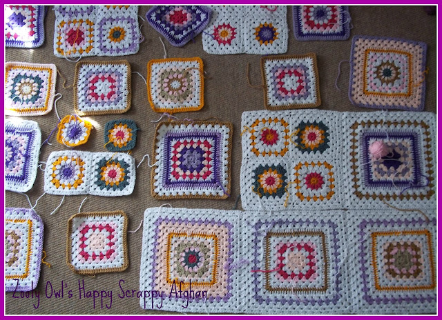 Granny Squares Scrap Afghan