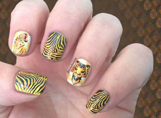 Manicura de tigre