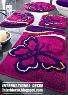Bathroom carpets, bathroom rugs models, colors
