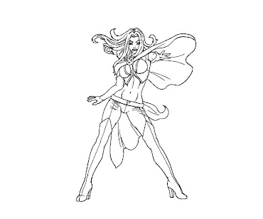 #5 Emma Frost Coloring Page