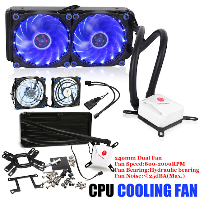 12V Coolman PC Water Cooling Fan Kit Computer Water Cooling Radiator DIY Liquid Cooling Heatsink 