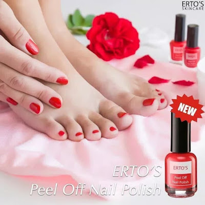 Ertos Peel Off Nail Polish Glamour Red - Cat Kutek Kuku Ertos